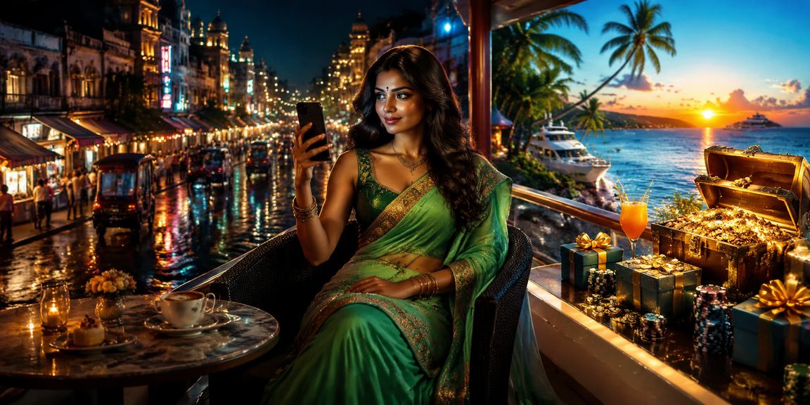 Indian woman registering on mobile casino app